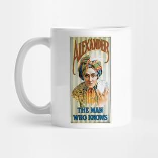 Vintage Magic Poster Art, Alexander, the Man Who Knows Mug